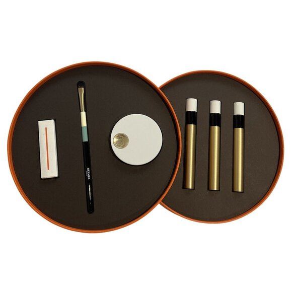 Hermes Mascara + Eye Shadow Quartet + Ombres D'Hermes 04 + Brush Gift Set - Picture 1 of 5